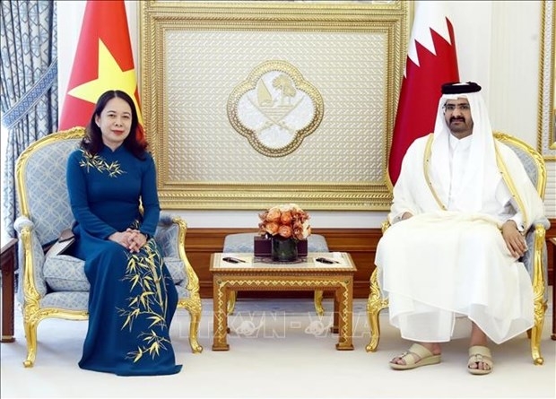 Vice President holds talks with Deputy Amir of State of Qatar